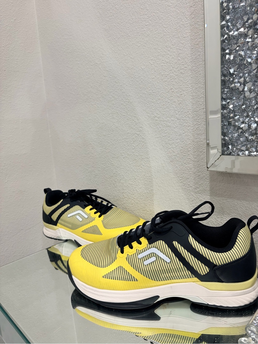 Fitville Men's Yellow & Black Athletic Running Sneakers size 15 mens